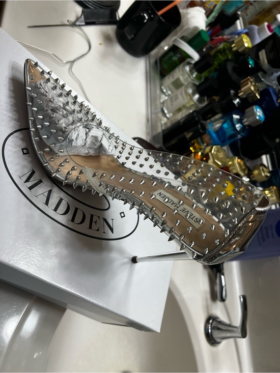 Steve Madden Shoes - Steve Madden Clear Spike Stiletto Pump with Silver Studs